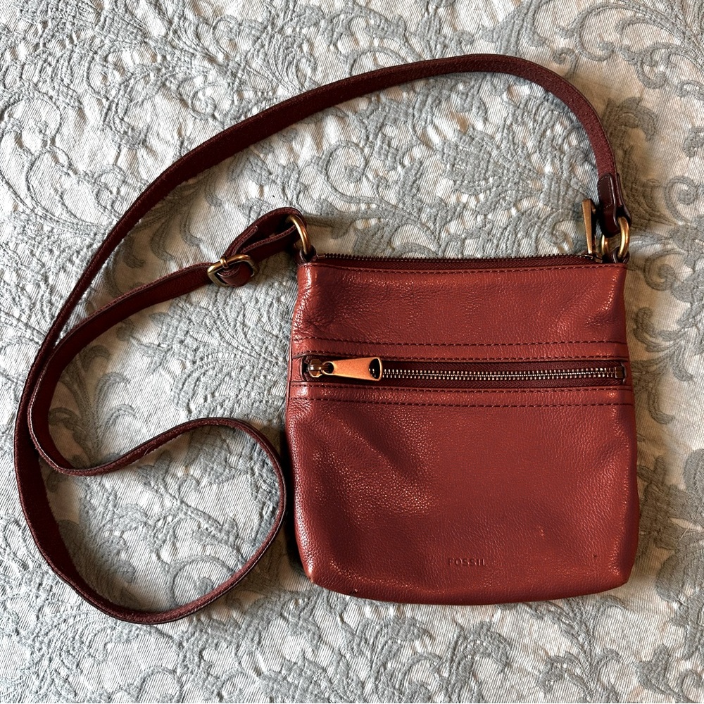 FOSSIL Reddish/Brown Cross Body Small Purse